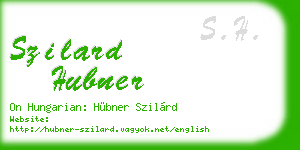 szilard hubner business card