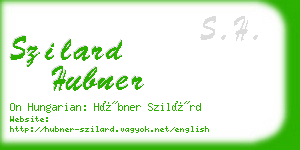 szilard hubner business card